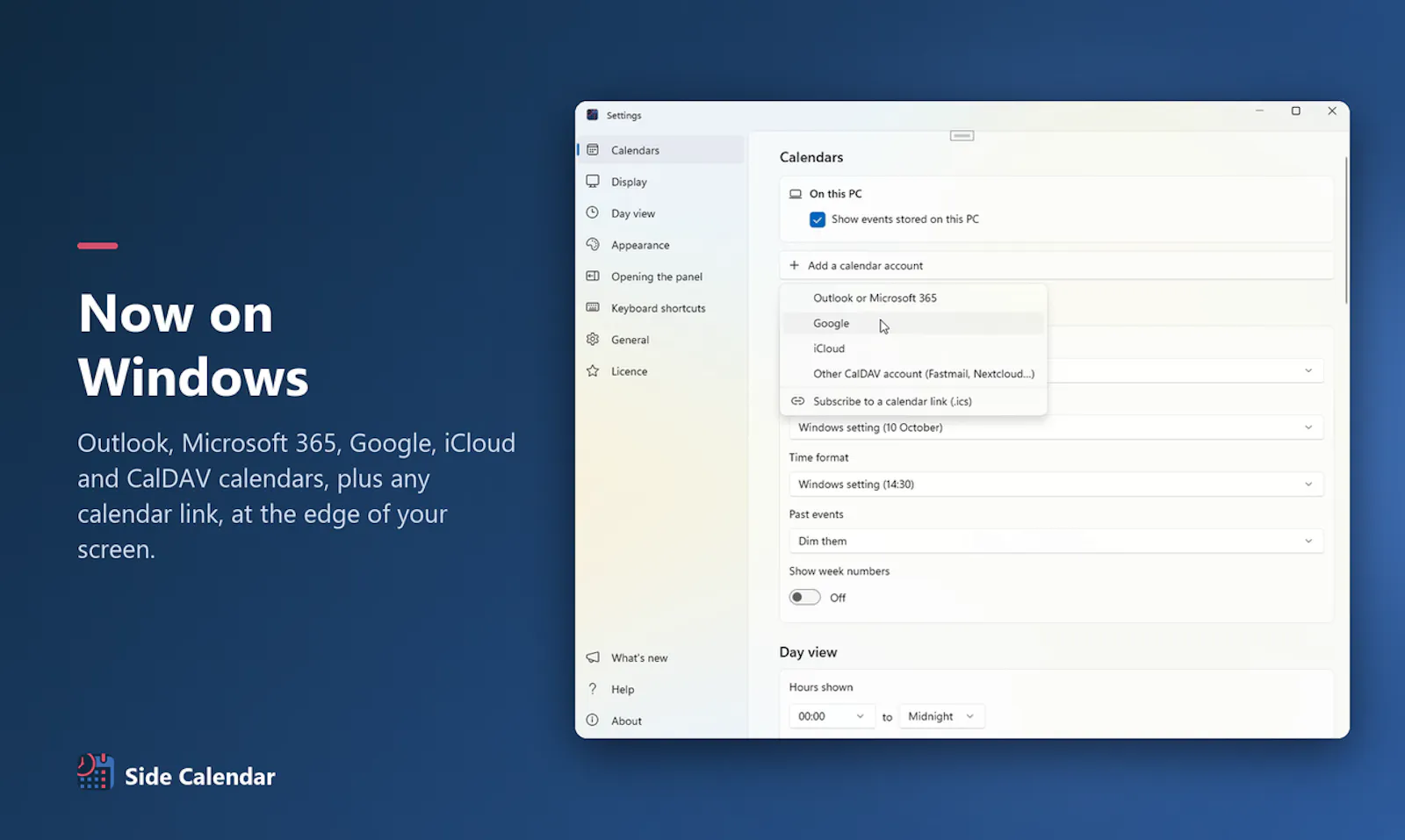 Side Calendar for Windows screenshot 2