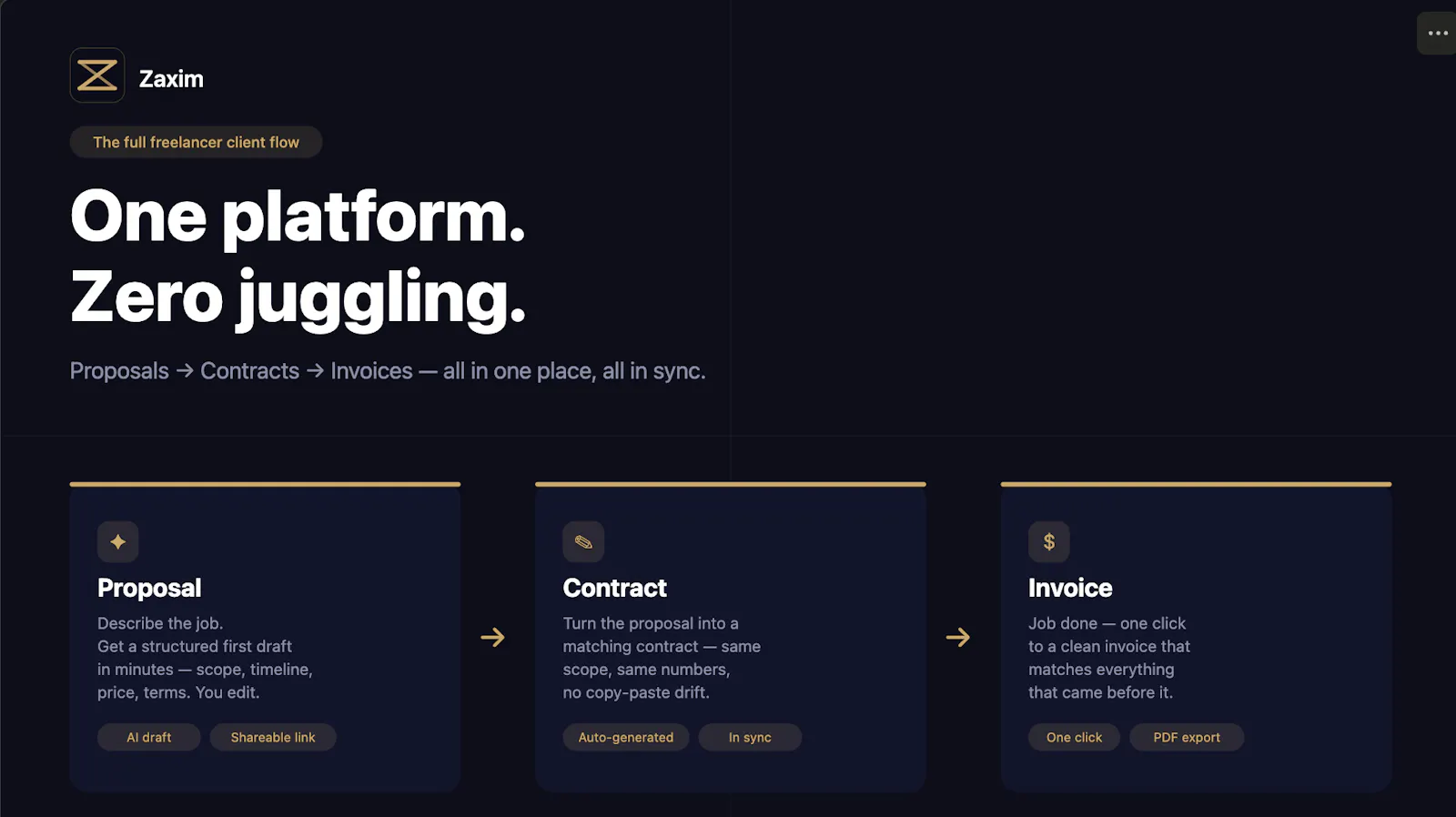 Zaxim screenshot 1