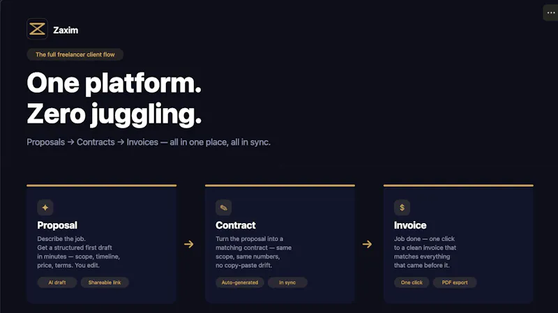 Zaxim screenshot 1
