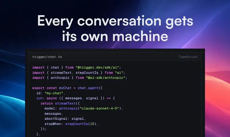 Chat Agent by Trigger.dev screenshot 2
