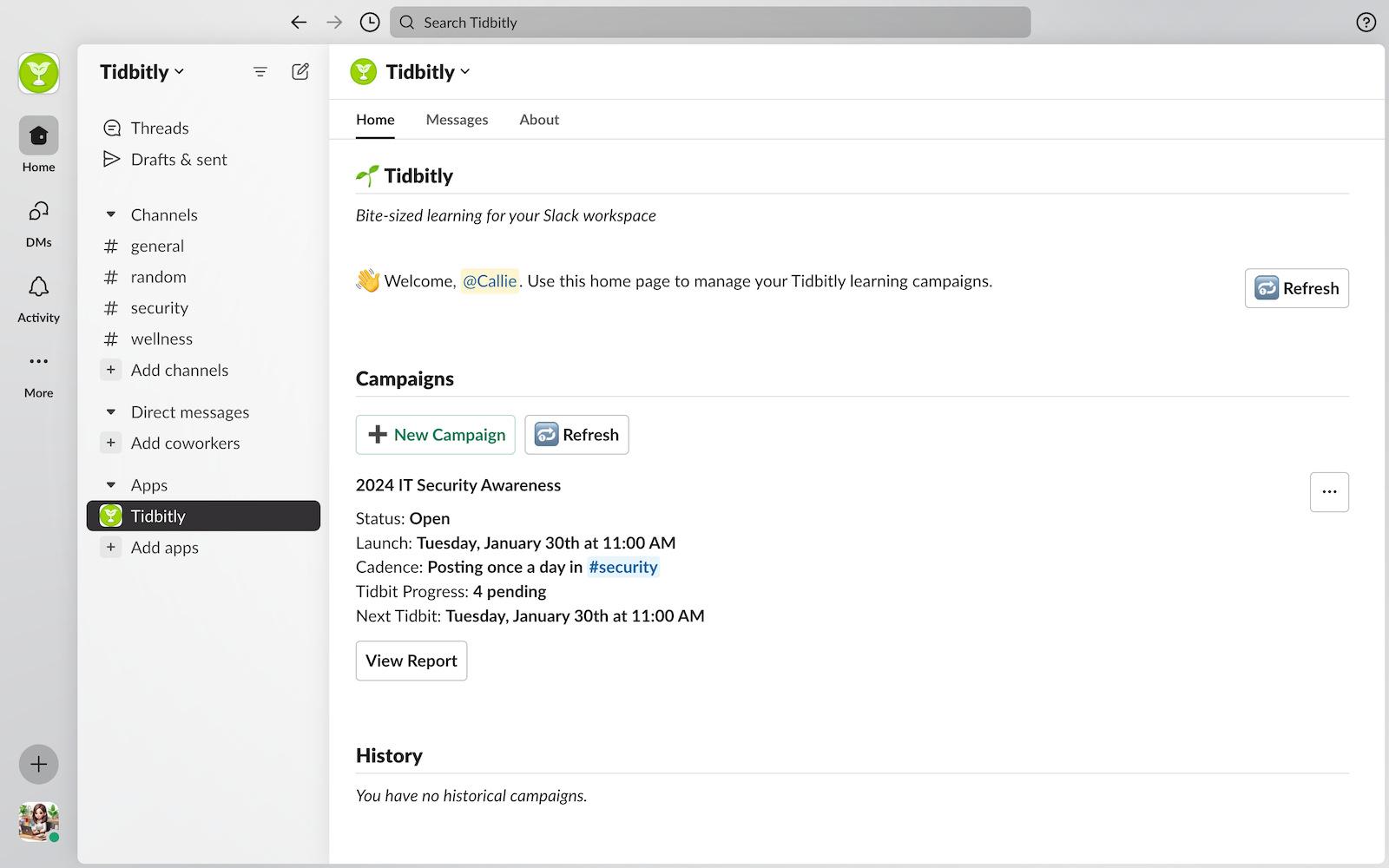 Tidbitly - Slack çalışma alanınız için ısırık büyüklüğünde öğrenme medya 7