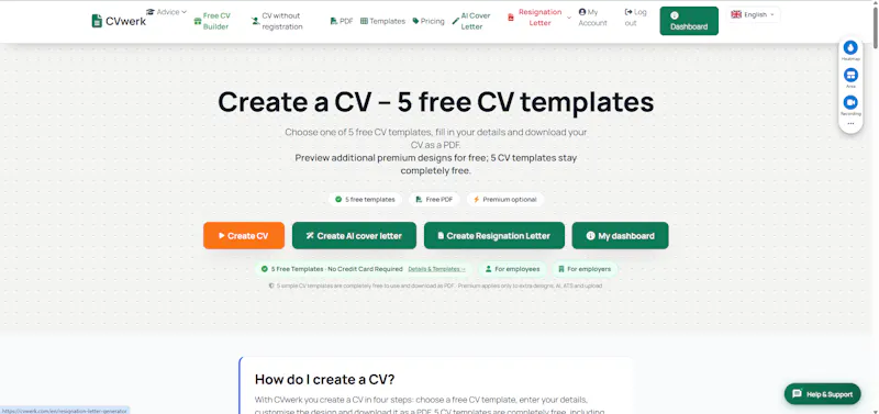 CVwerk screenshot 1