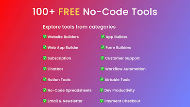 100+ FREE No-Code Tools gallery image