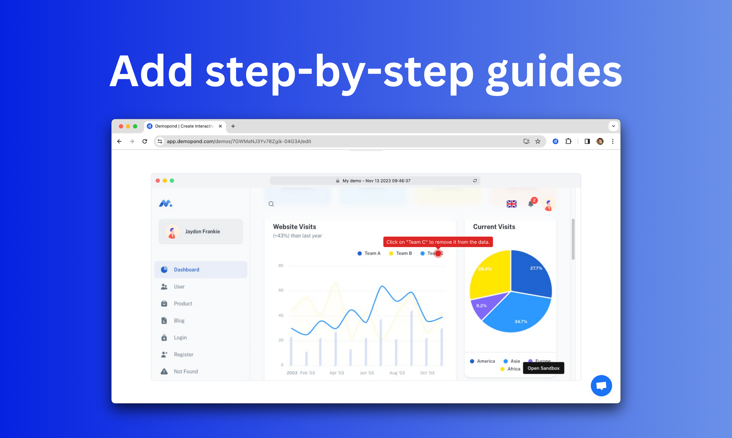 Mídia 3 de Demopond - Feche mais perspectivas usando demos interativos simples