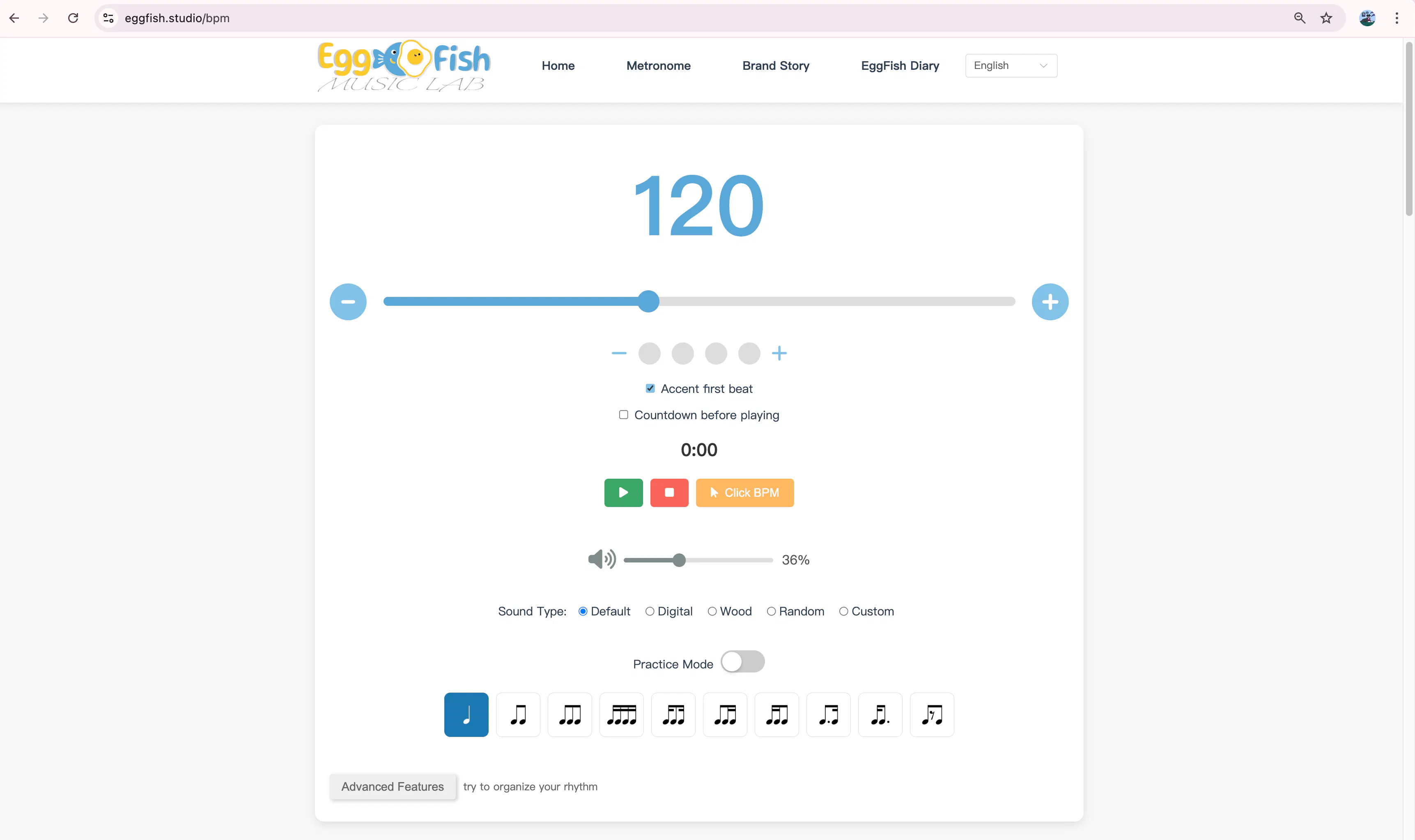 Eggfish Metronome - Free Online Advanced gallery image
