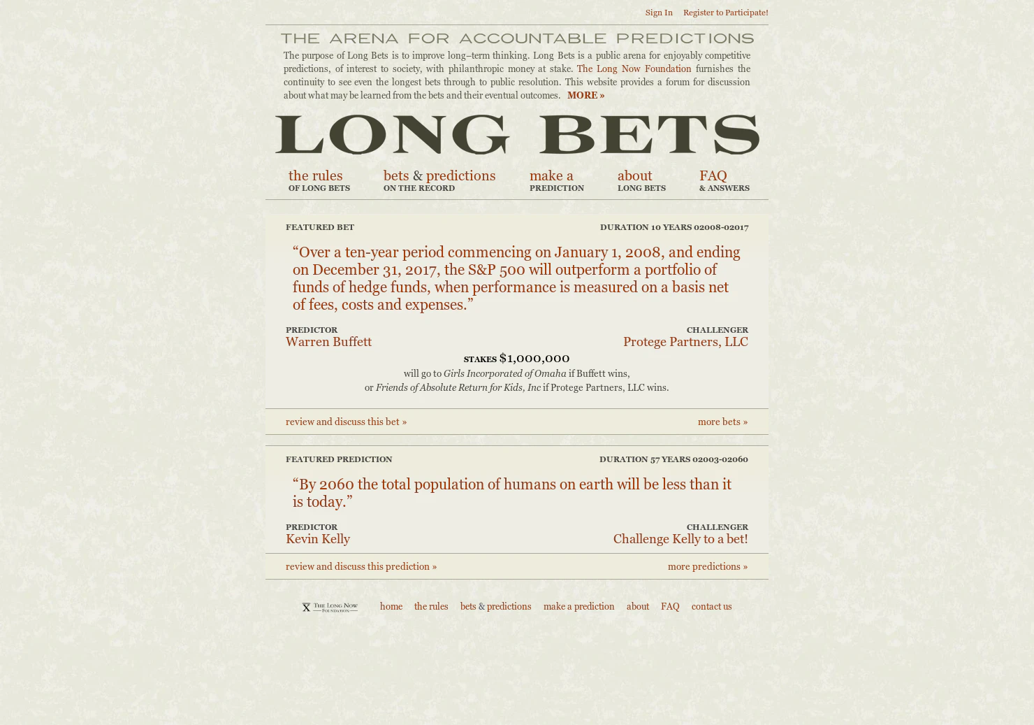 Long Bets