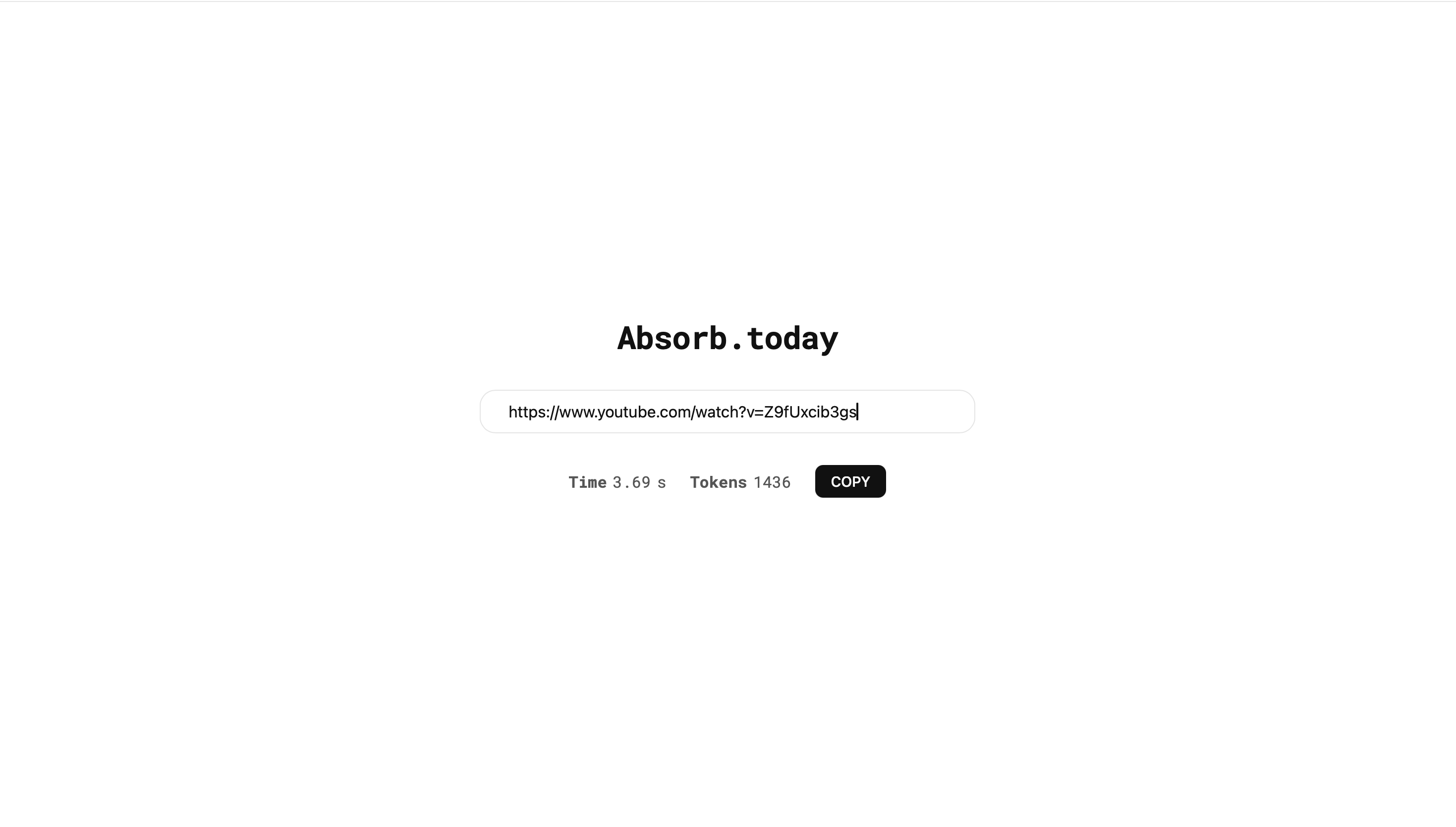 Média Absorber - Pas de générateur de transcription AD YouTube 1