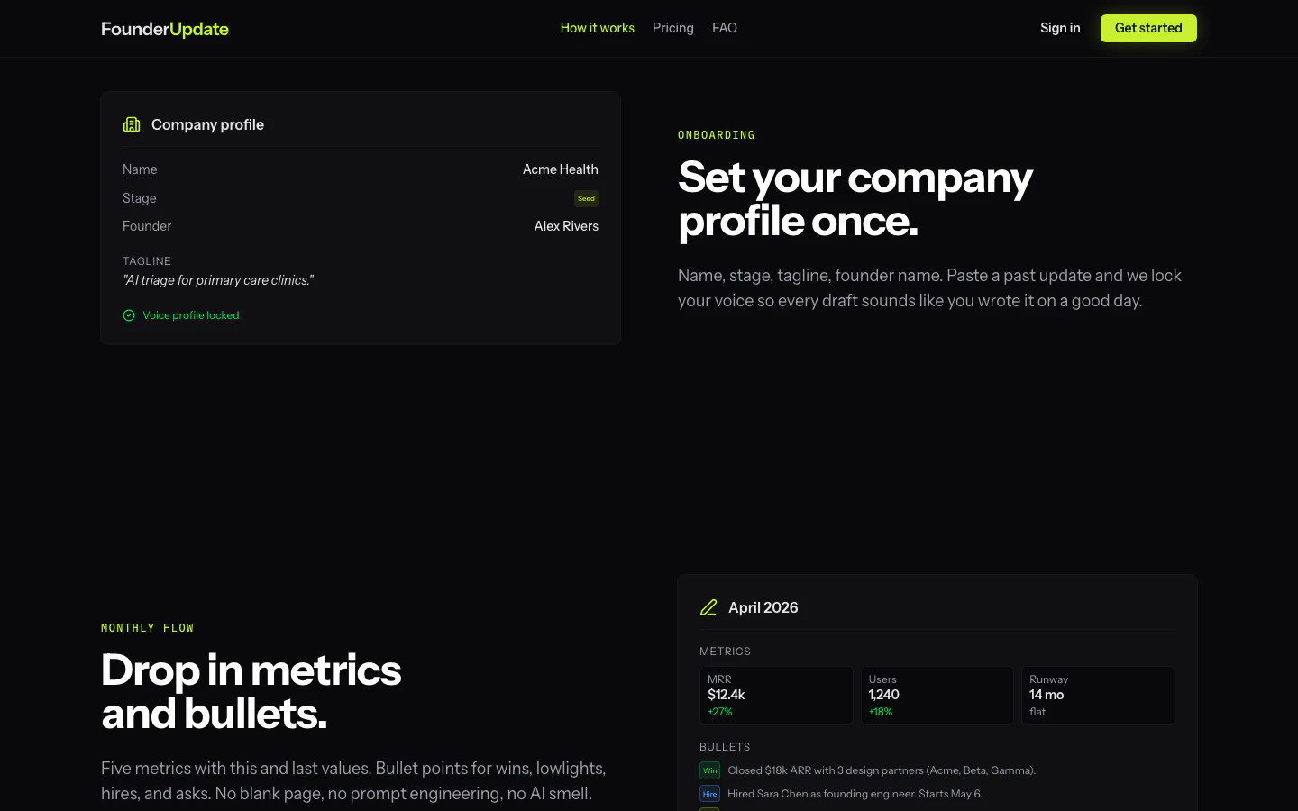 FounderUpdate screenshot 3