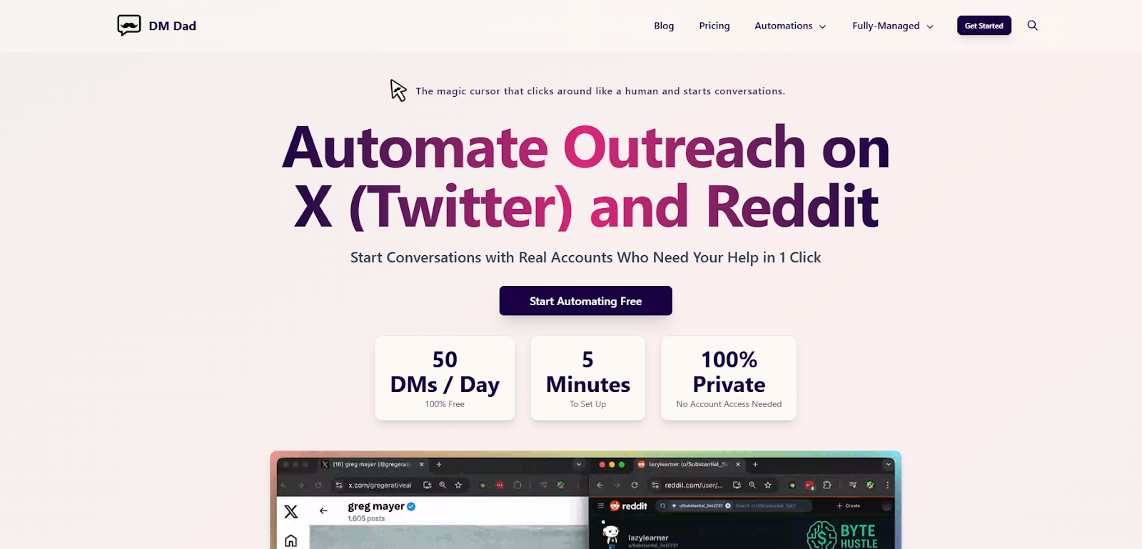 DM Dad - Product Hunt launch logo and brand identity