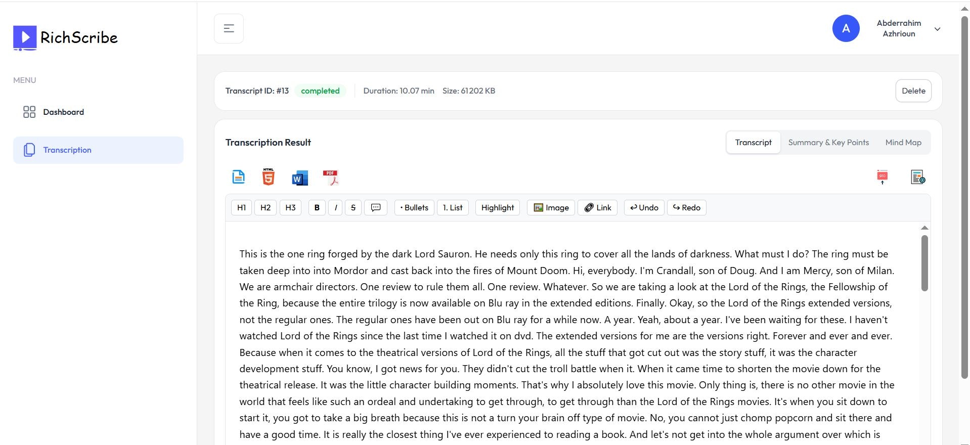 RichScribe gallery image