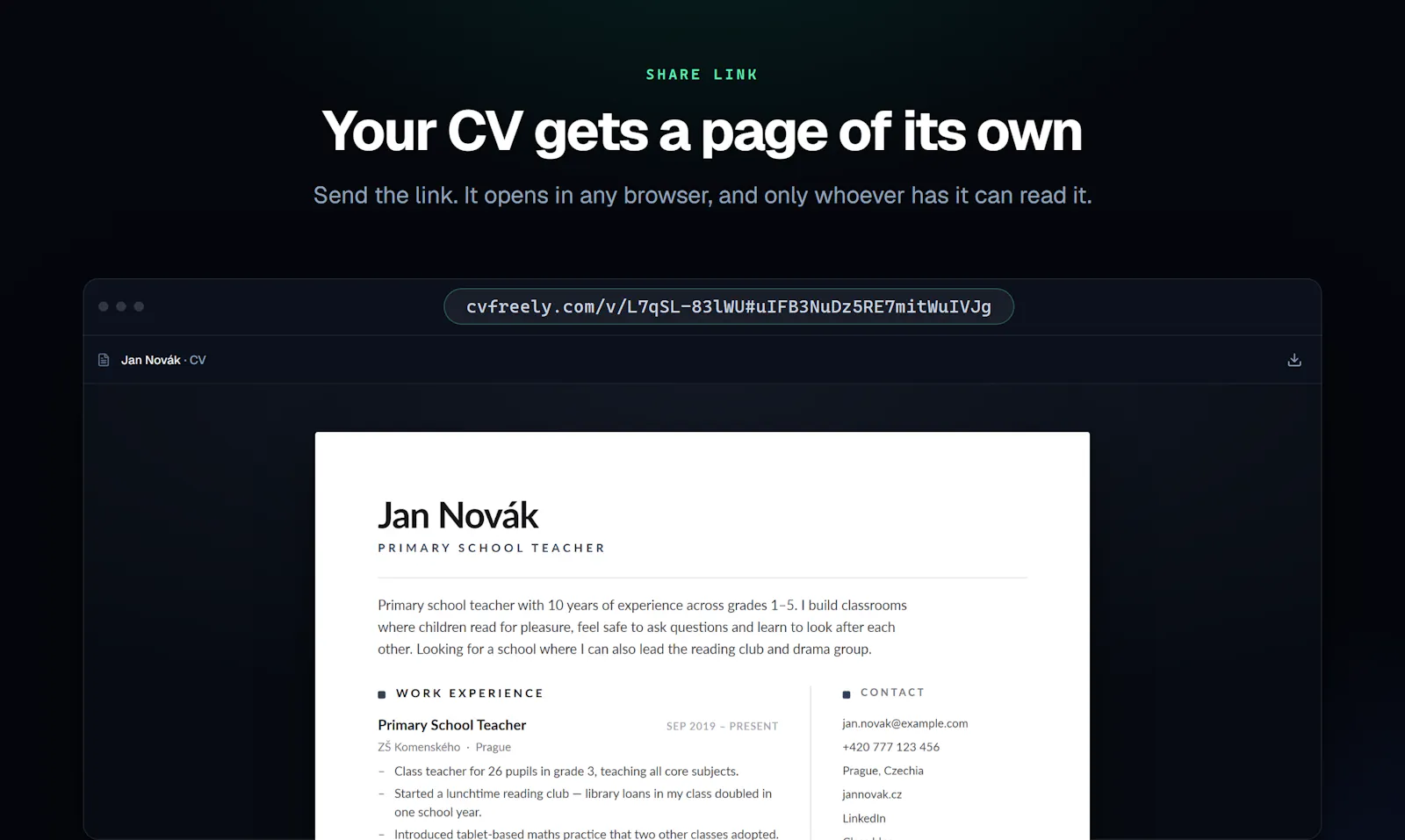 Cvfreely screenshot 2