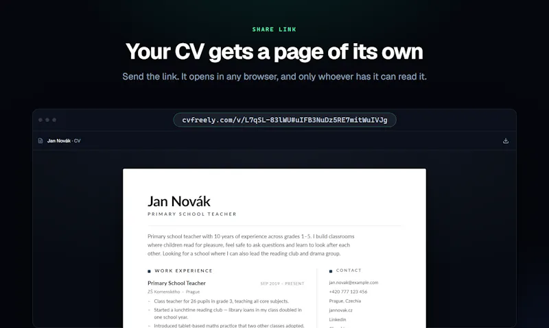Cvfreely screenshot 2
