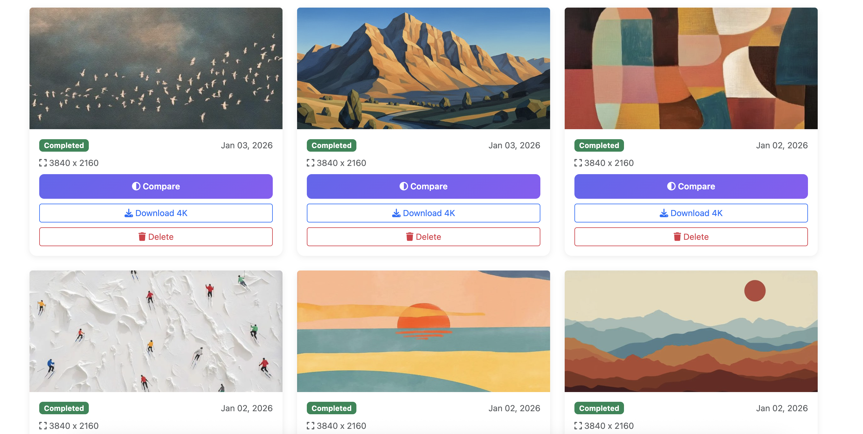 TV Art Upscaler - Main product screenshot demonstrating key features and user interface