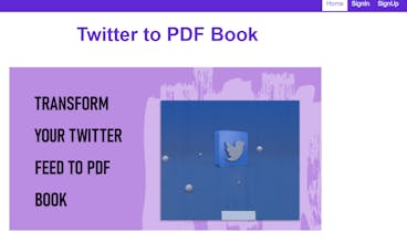 Convert your Twitter content into PDF gallery image