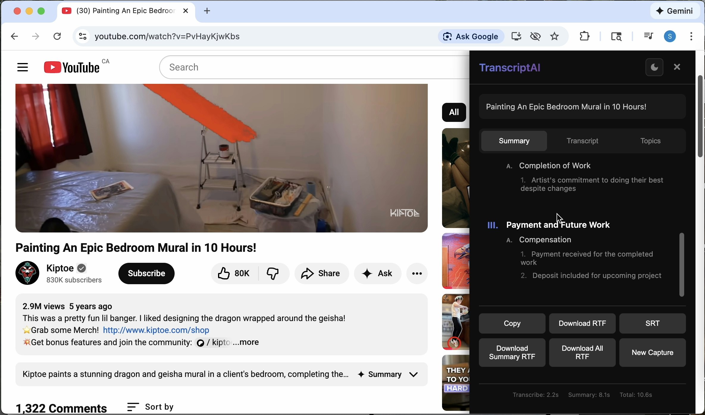 TubeNotes - YouTube note taking - Screenshot 2 showing product features and functionality