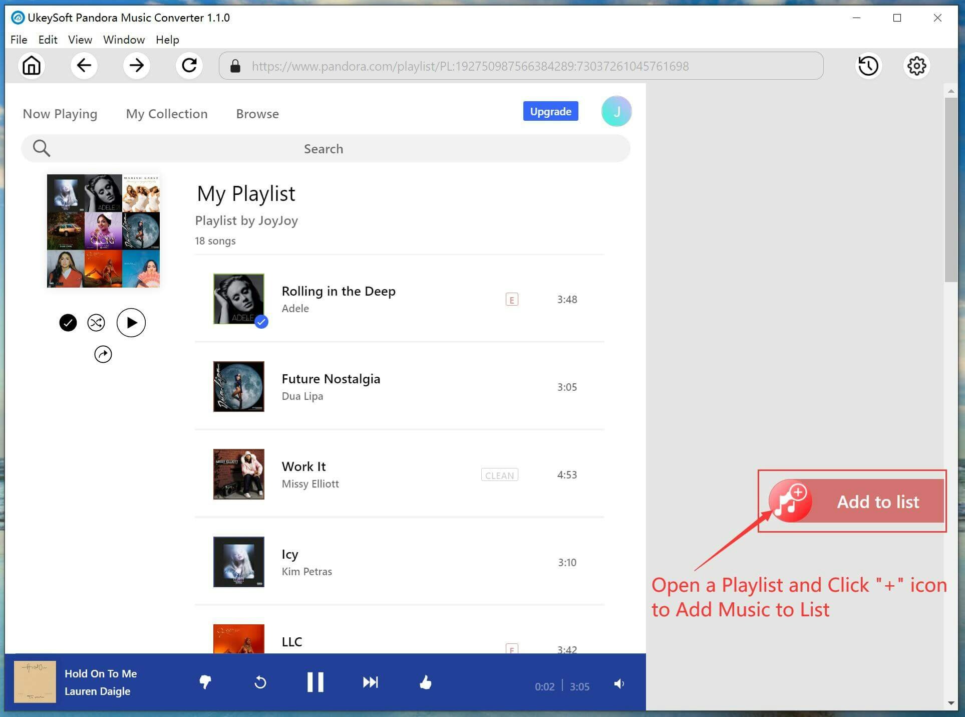 Média Convertisseur de musique Ukeysoft Pandora - Meilleur outil pour convertir la musique pandora en mp3 3