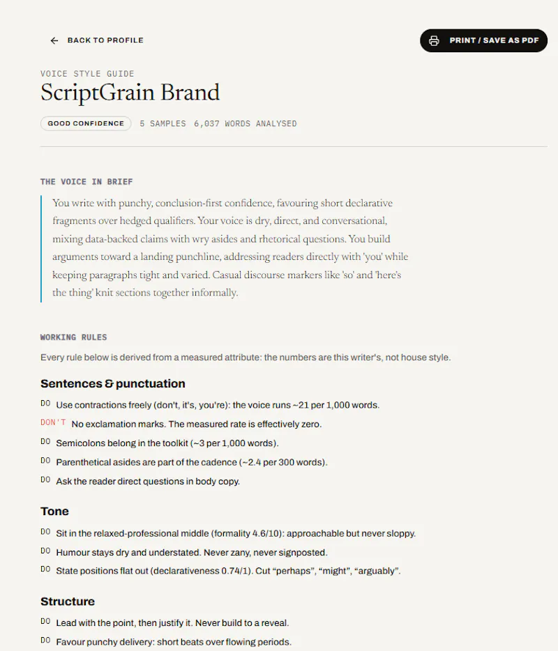 ScriptGrain - Write like you, at scale screenshot 7