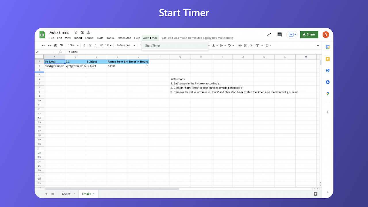 Send Reports Via Sheets - (Sheet Add On) gallery image