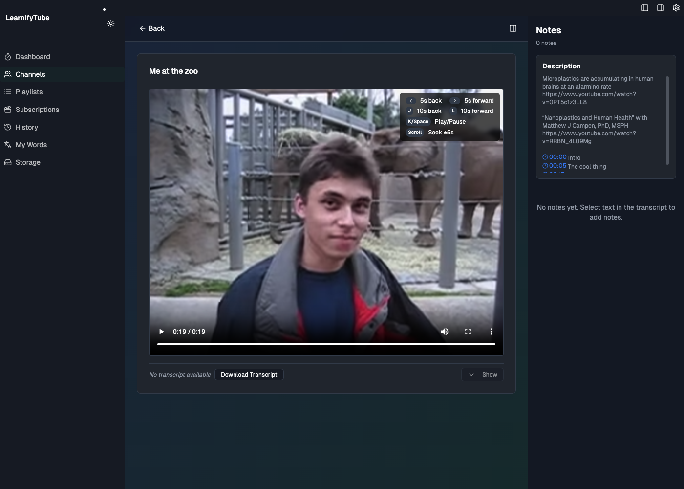 LearnifyTube - Screenshot 2 showing product features and functionality