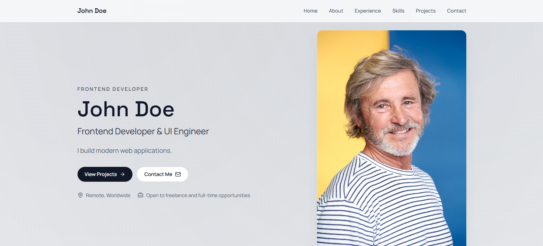 Minimal Developer Portfolio Template