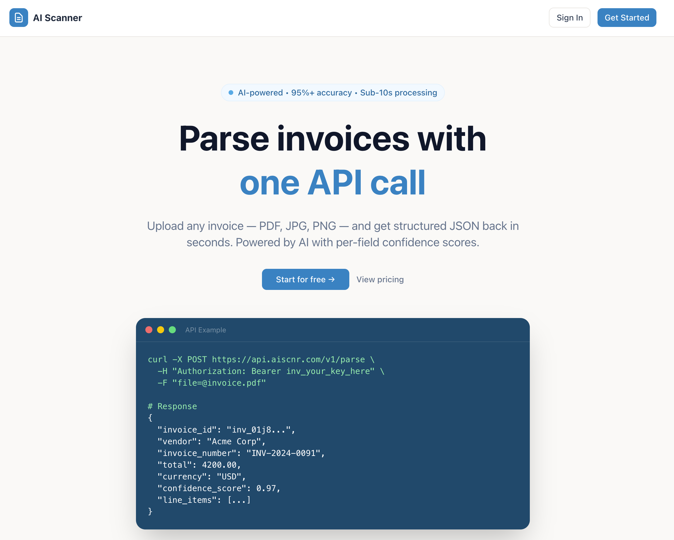 AI Scnr - Invoice AI Scanner gallery image