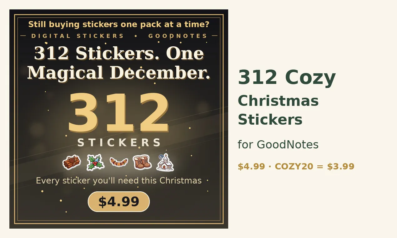 Cozy Christmas Sticker Mega Pack