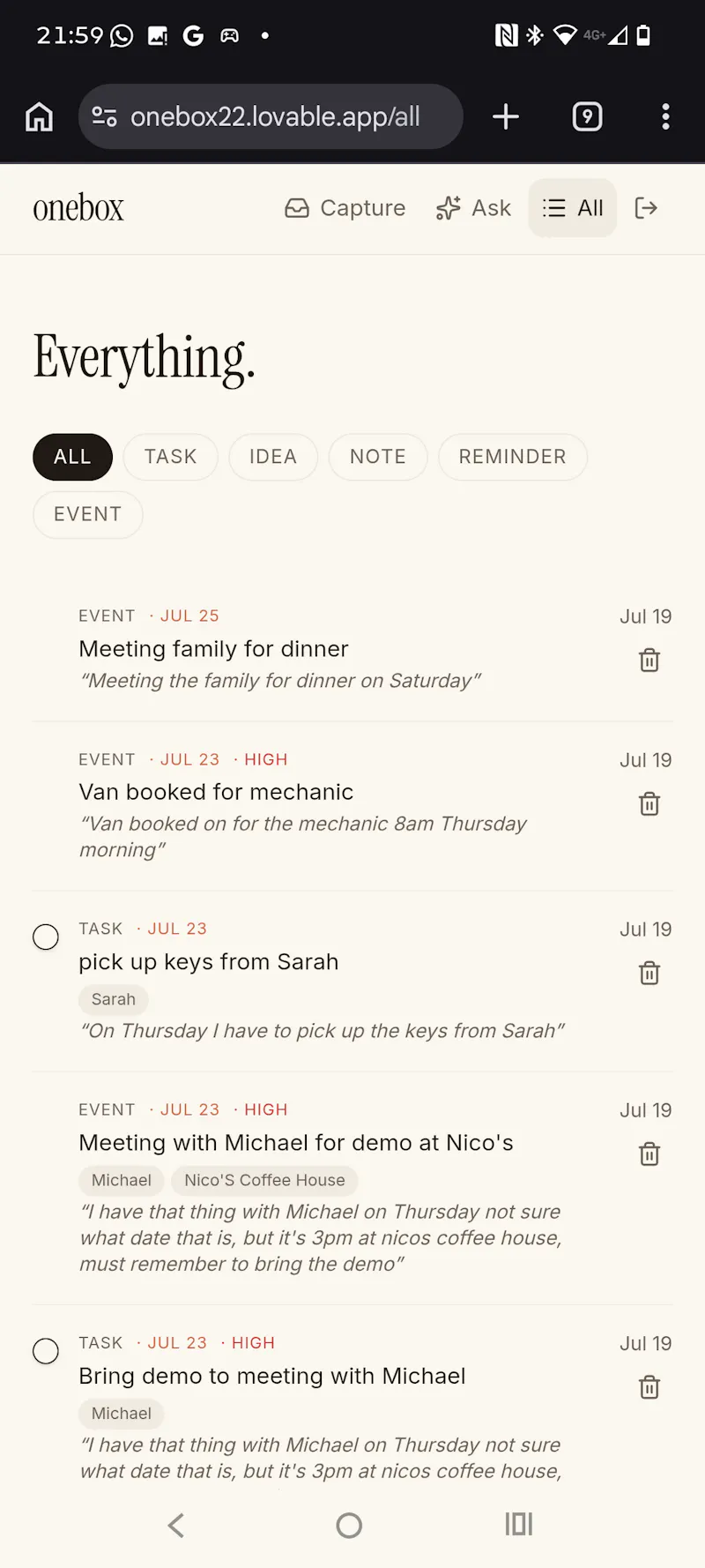 ONEBOX  screenshot 4