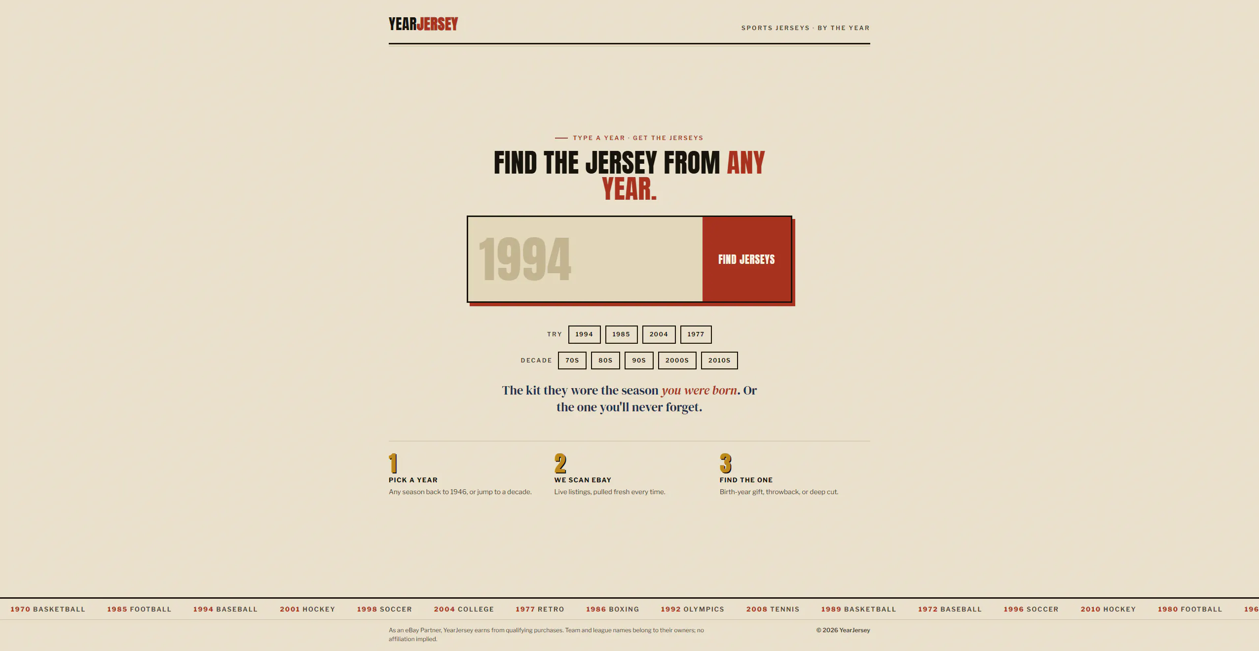 YearJersey — Sports jerseys, by the year gallery image
