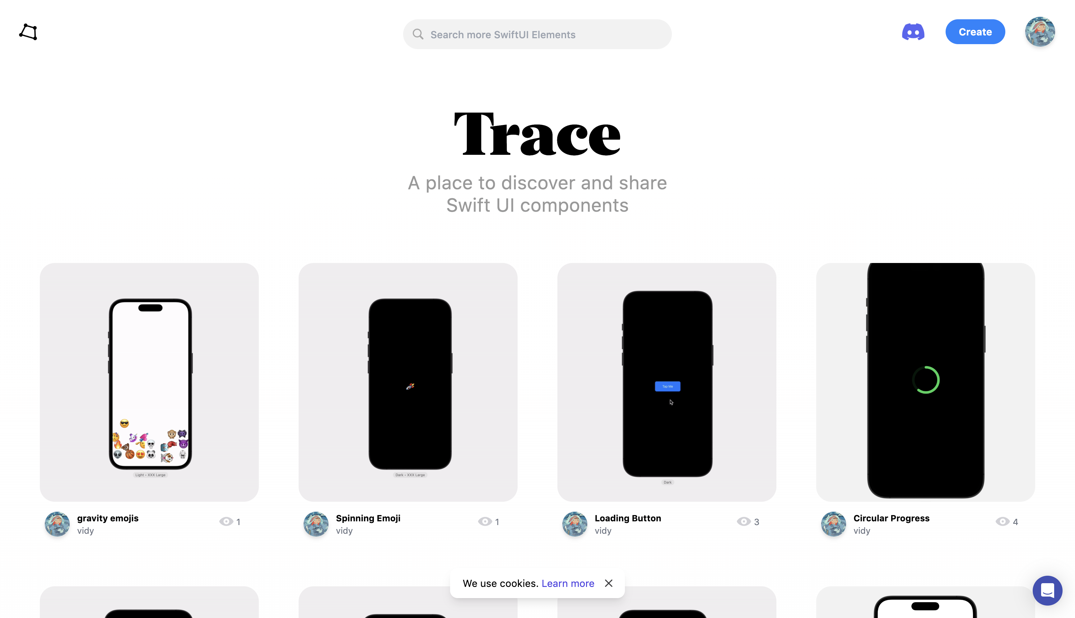 Mídia 3 de Trace: Swift UI Components