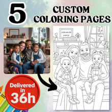 Custom Photo Coloring Pages gallery image