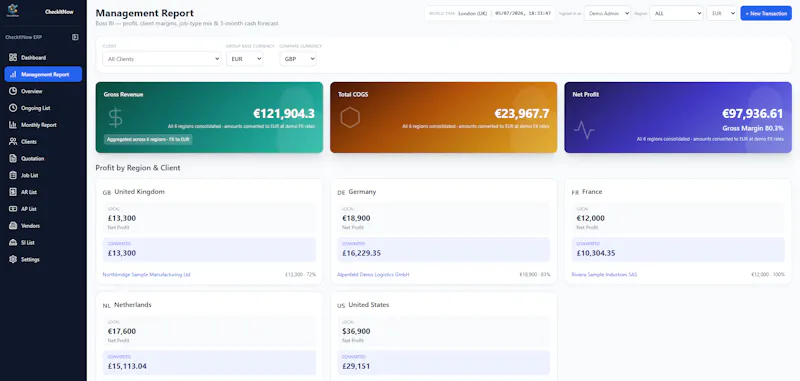 CheckItNow ERP (International Demo) screenshot 3
