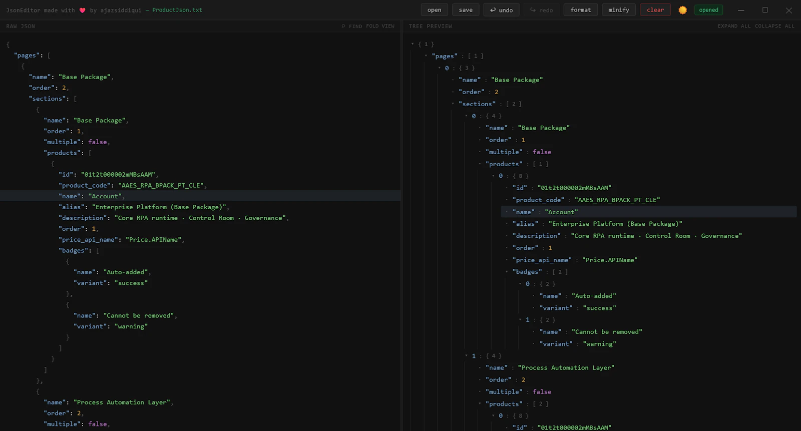 jsonedit.app screenshot 1
