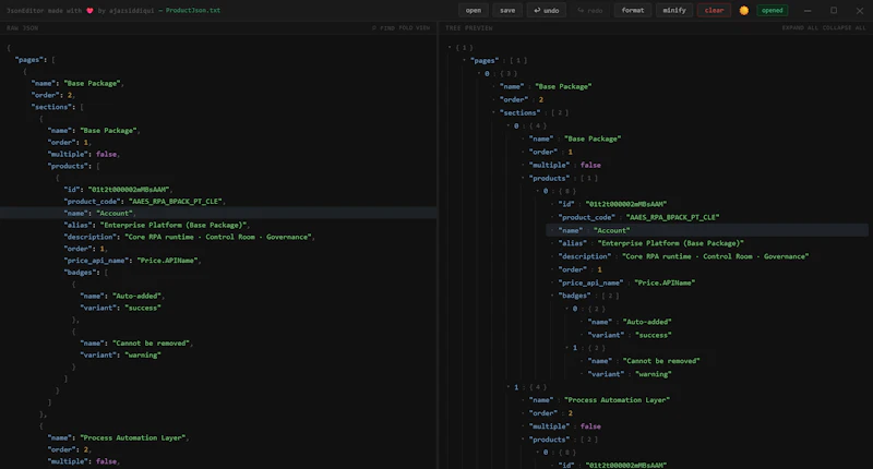 jsonedit.app screenshot 1