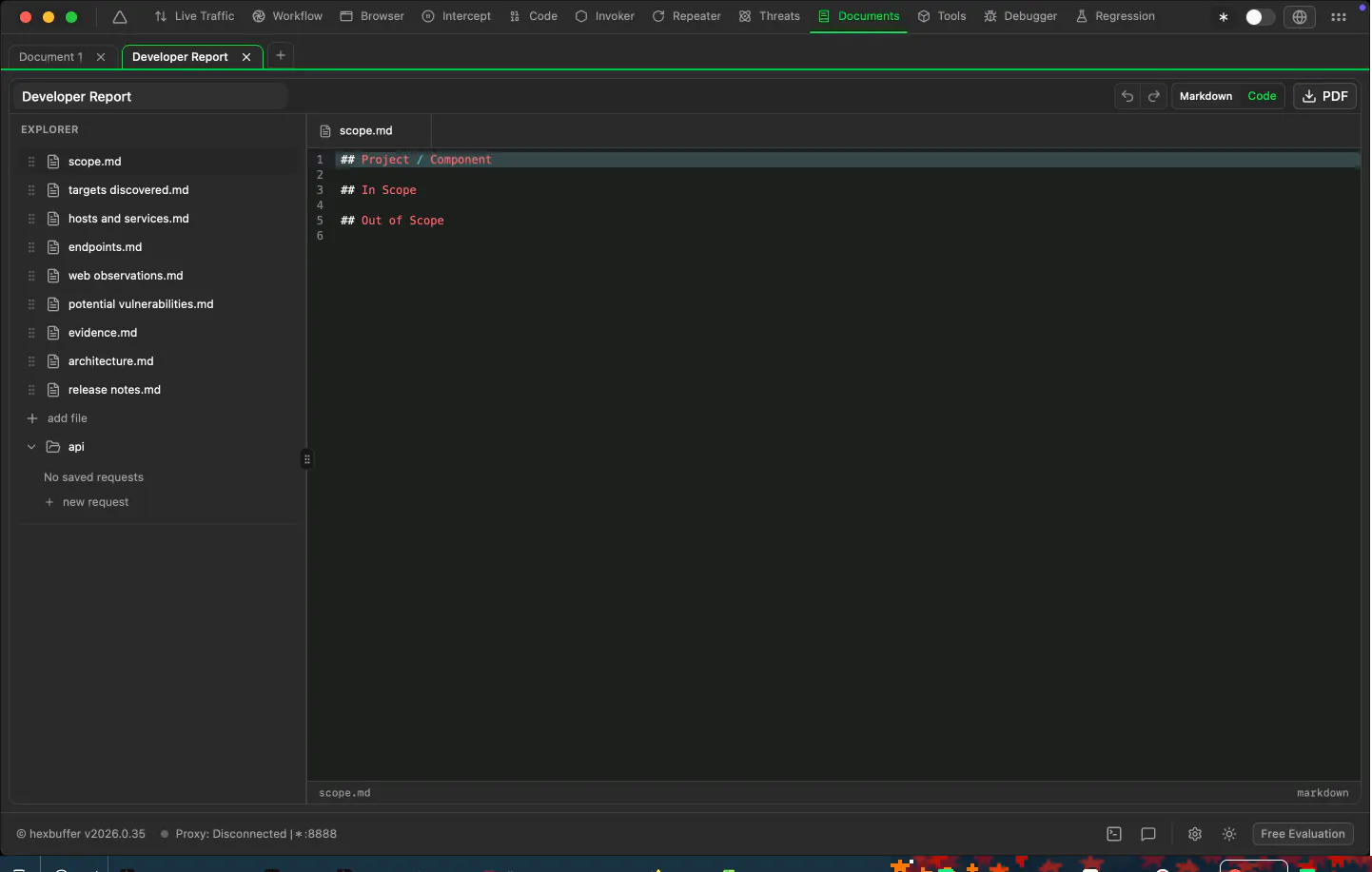 hexbuffer — Testing Tools gallery image