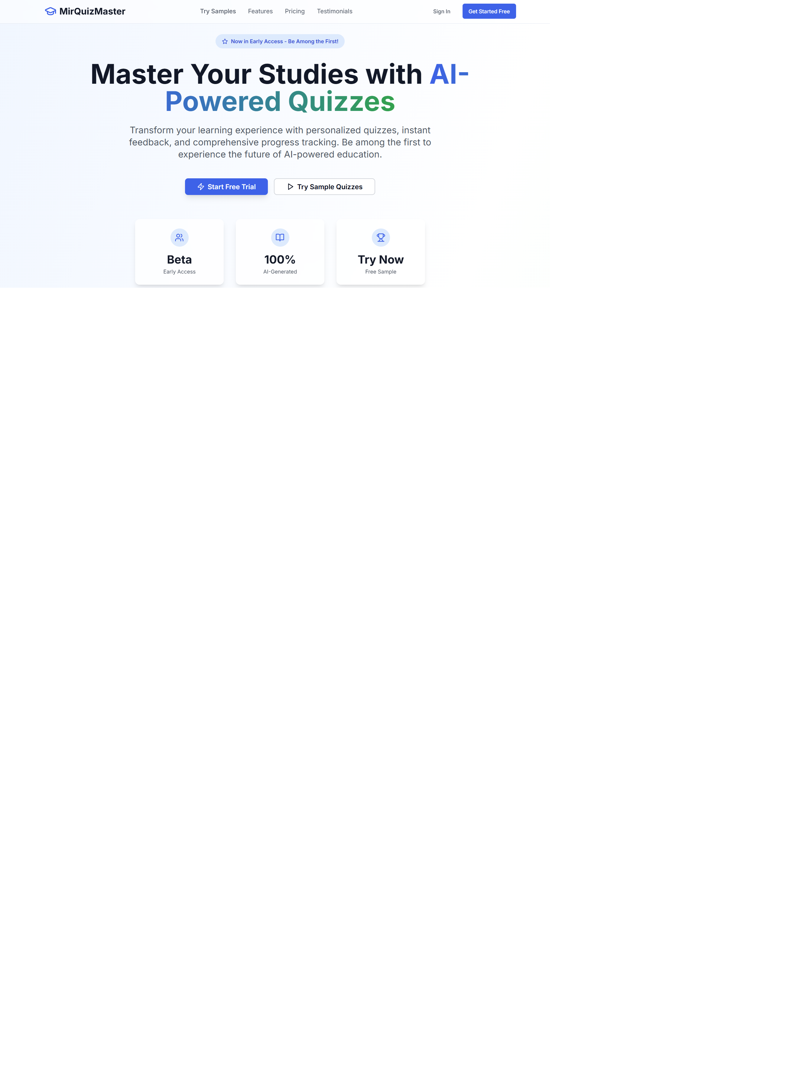 MirQuizMaster - Product Hunt launch logo