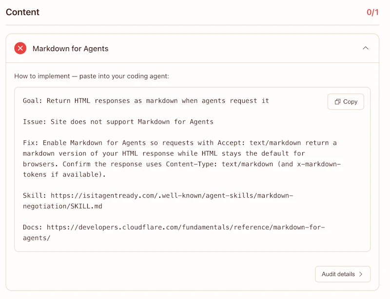 Is Your Site Agent-Ready? by Cloudflare screenshot 5