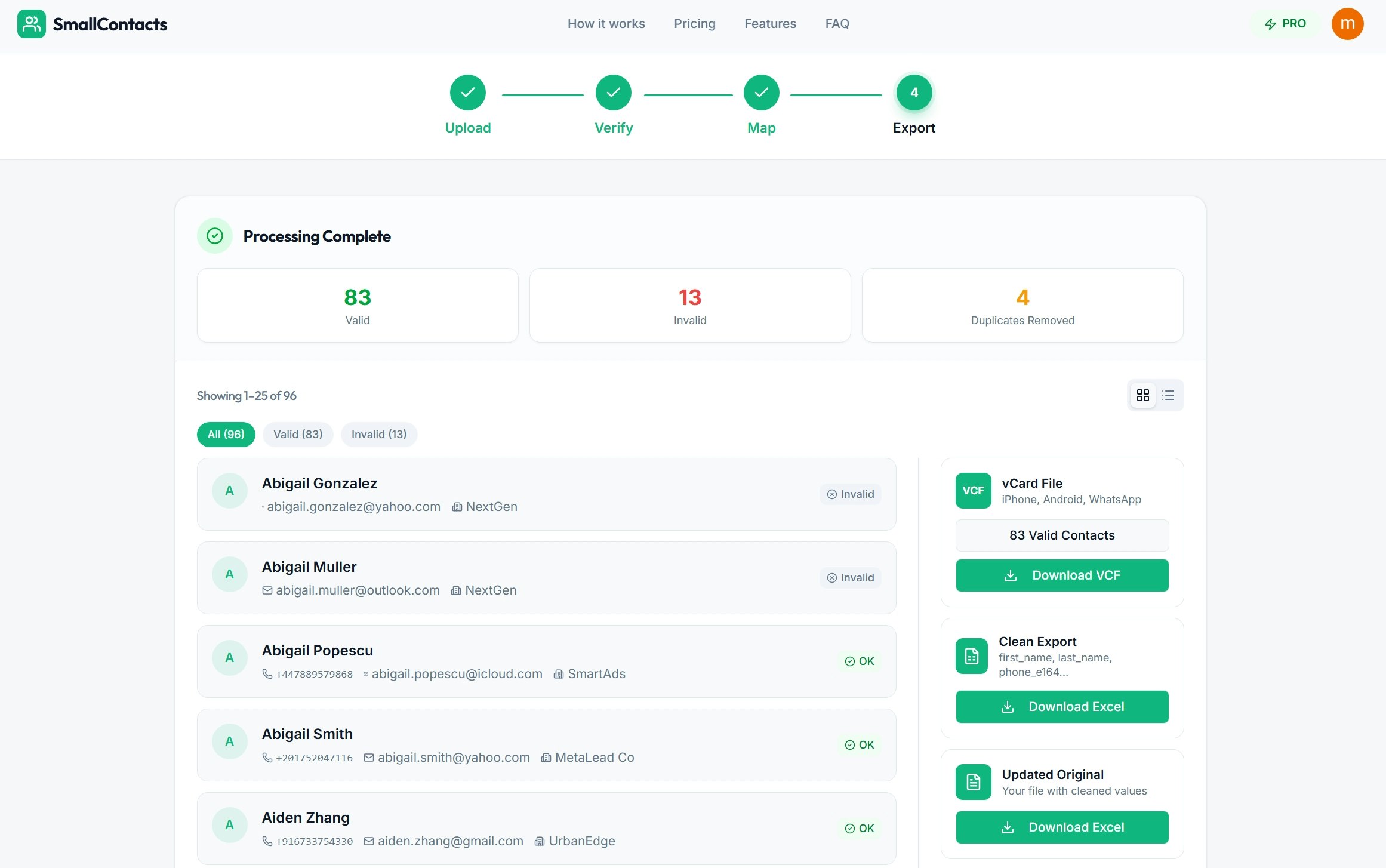 SmallContacts - Screenshot 5 showing product features and functionality