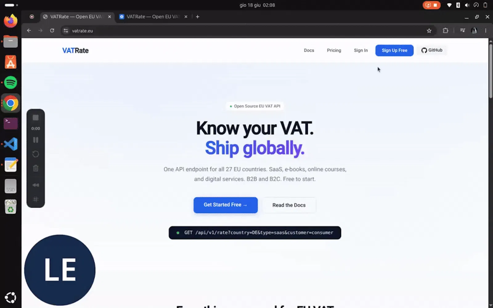 VATRate screenshot 1 (video preview)