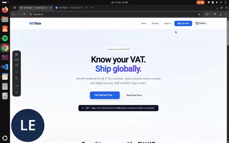 VATRate screenshot 1 (video preview)