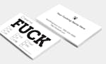 Personalized FUCK cursing business cards image