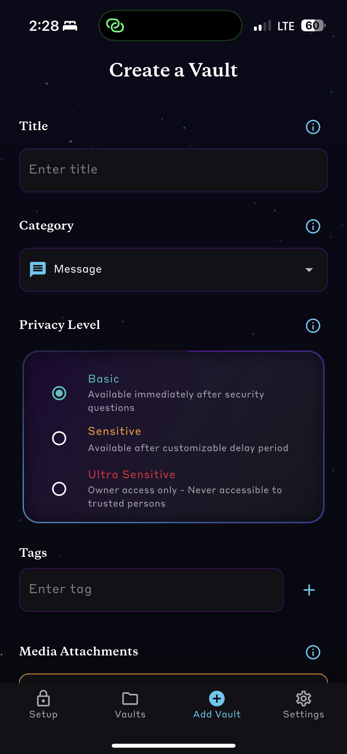 وسائط echovaults - قبو رقمية لأحبائهم في حالات الطوارئ. 3