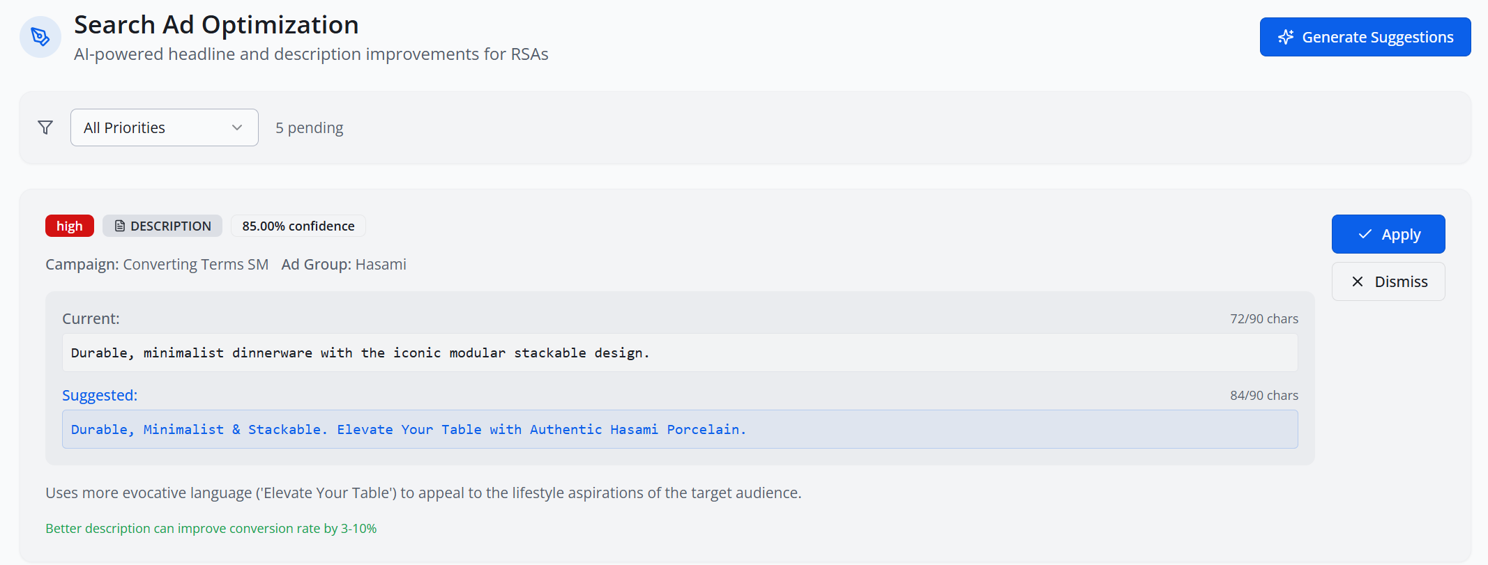Agency-Level Google Ads Results With AI - Screenshot 5 showing product features and functionality