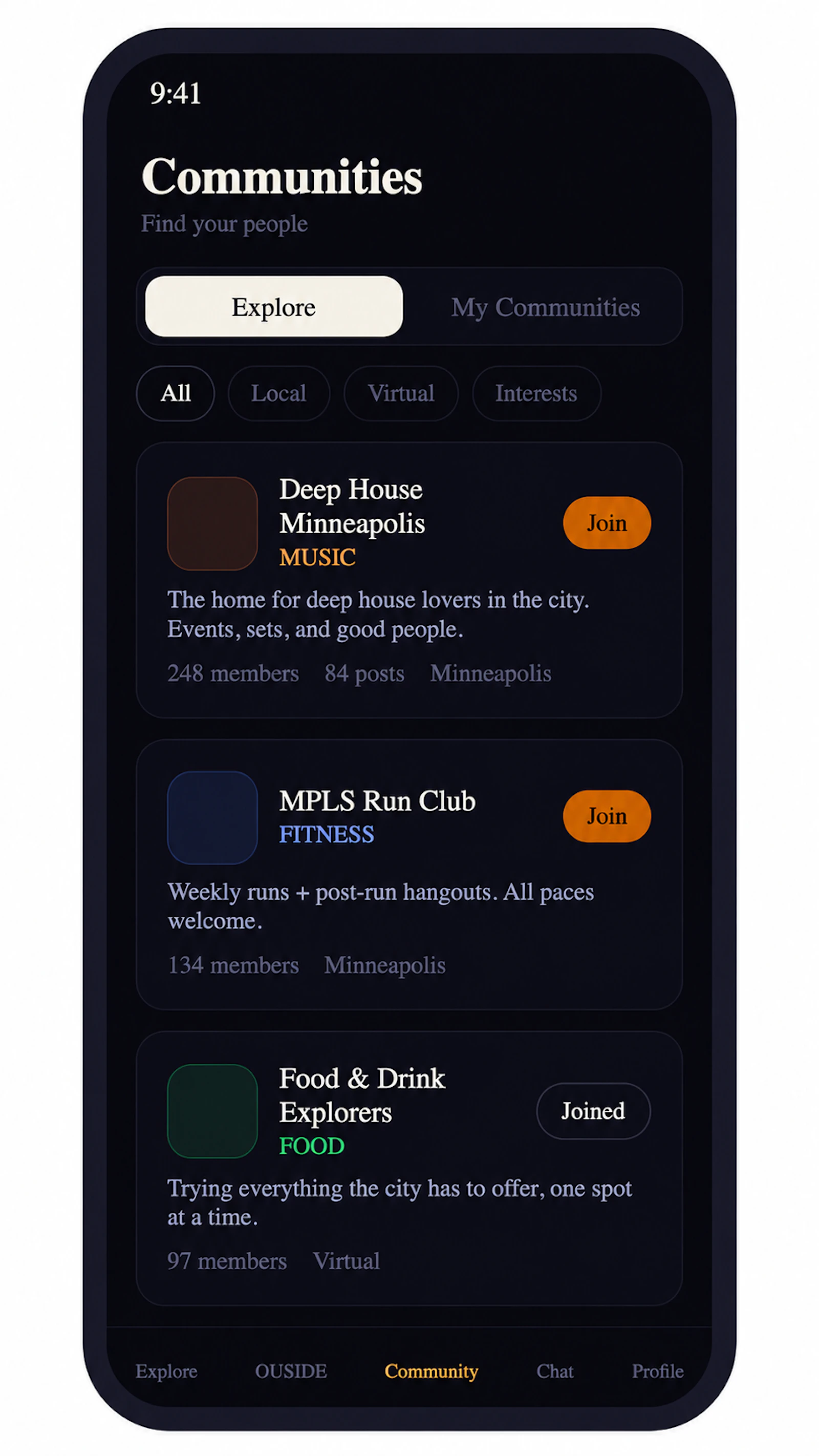 OUSIDE  screenshot 1