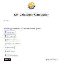 Off-Grid Solar Calculator gallery image