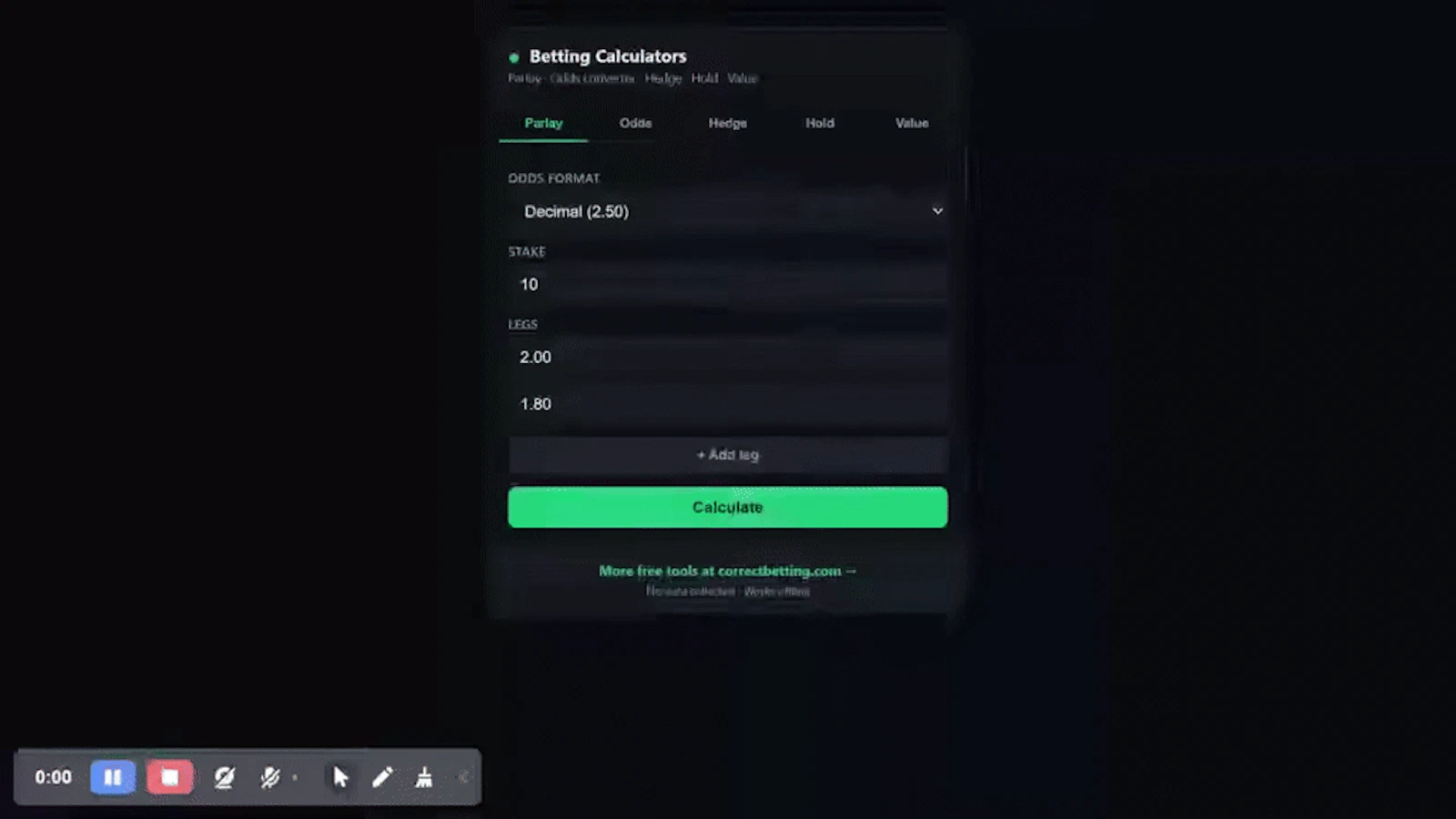 Betting Calculators Odds screenshot 1 (video preview)