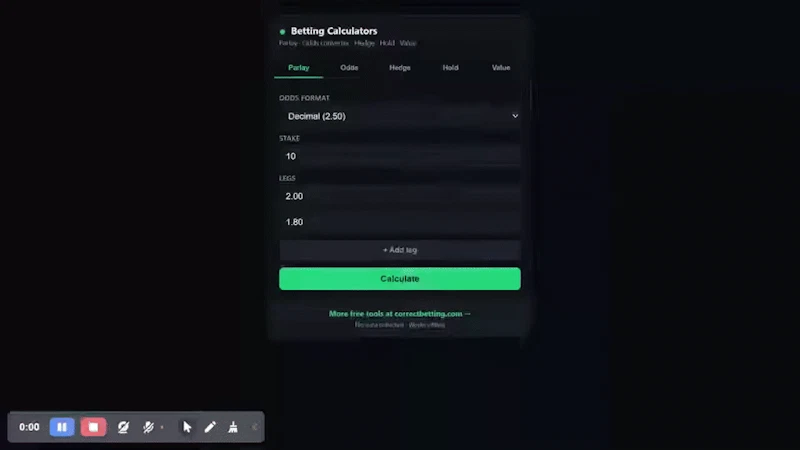 Betting Calculators Odds screenshot 1 (video preview)