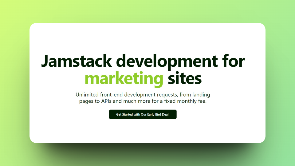 startuptile Jamstack Dev-Jamstack development for marketing sites - Fixed monthly fee