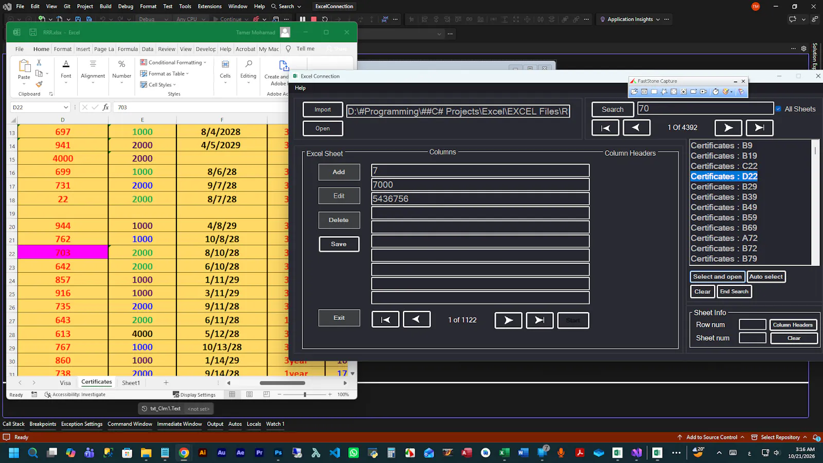 ExcelConnection screenshot 4