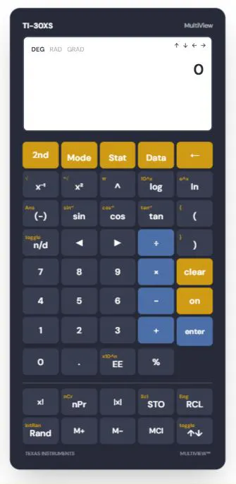 Banner del producto - TI-30 Online Calculator