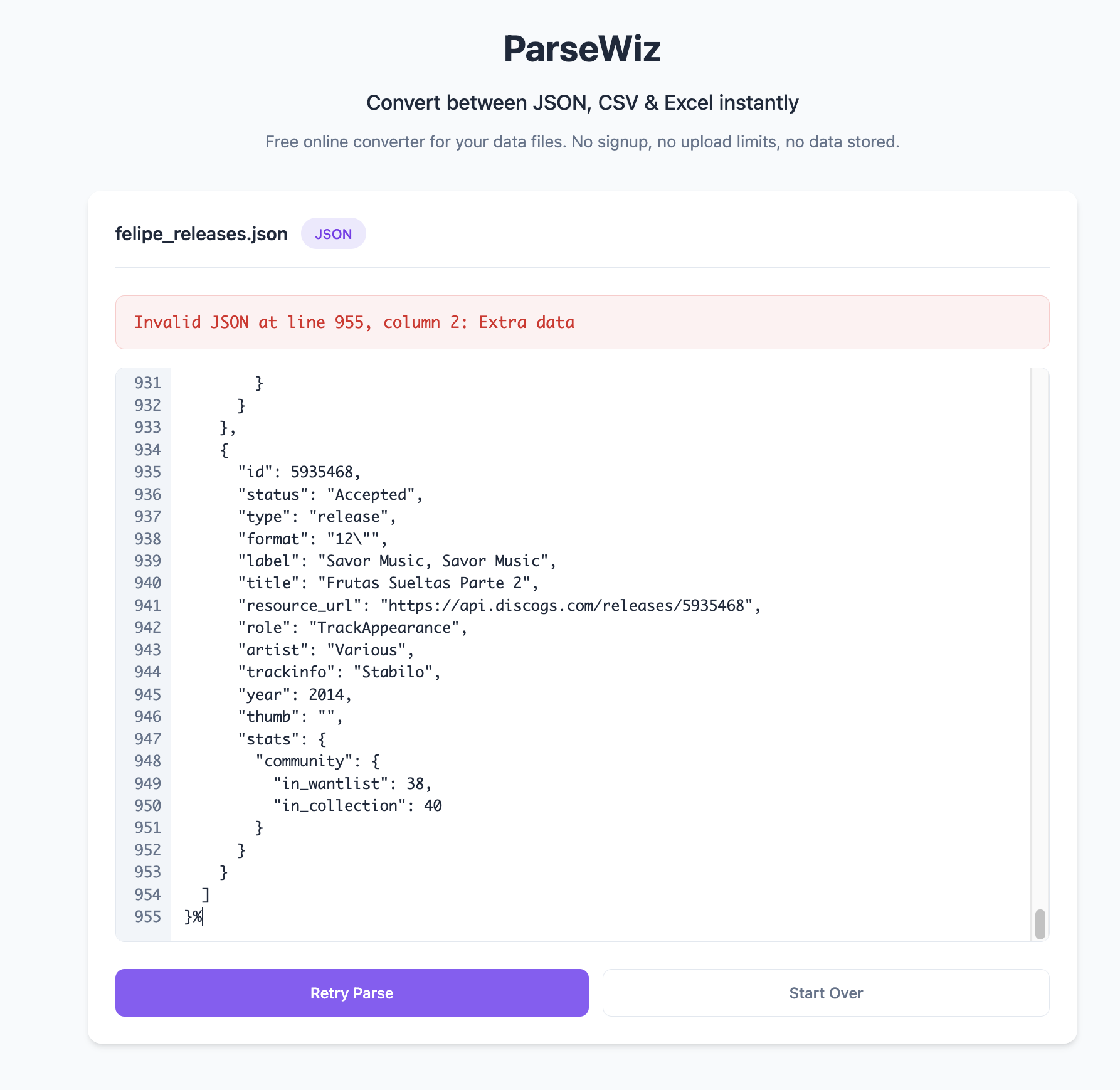 ParseWiz - Screenshot 3 showing product features and functionality